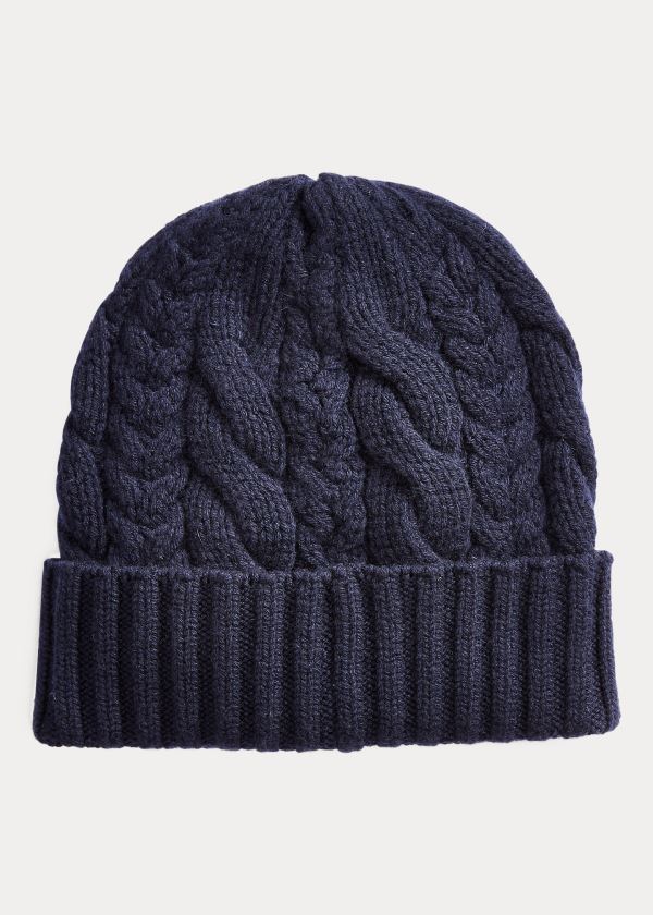 Ralph Lauren Cable-Knit Cashmere Hat Herre Danmark (DAWKX9081)